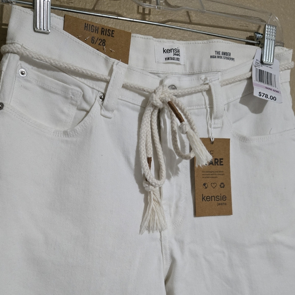 Kensie Crisp White Women's Jeans - Picture 4 of 9